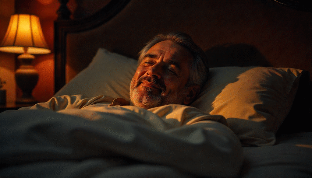 Peaceful sleep due to improved prostate health and reduced nighttime urination.