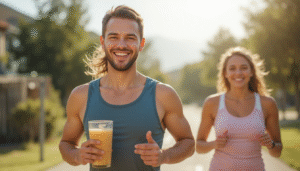 A happy, active person (male or female)