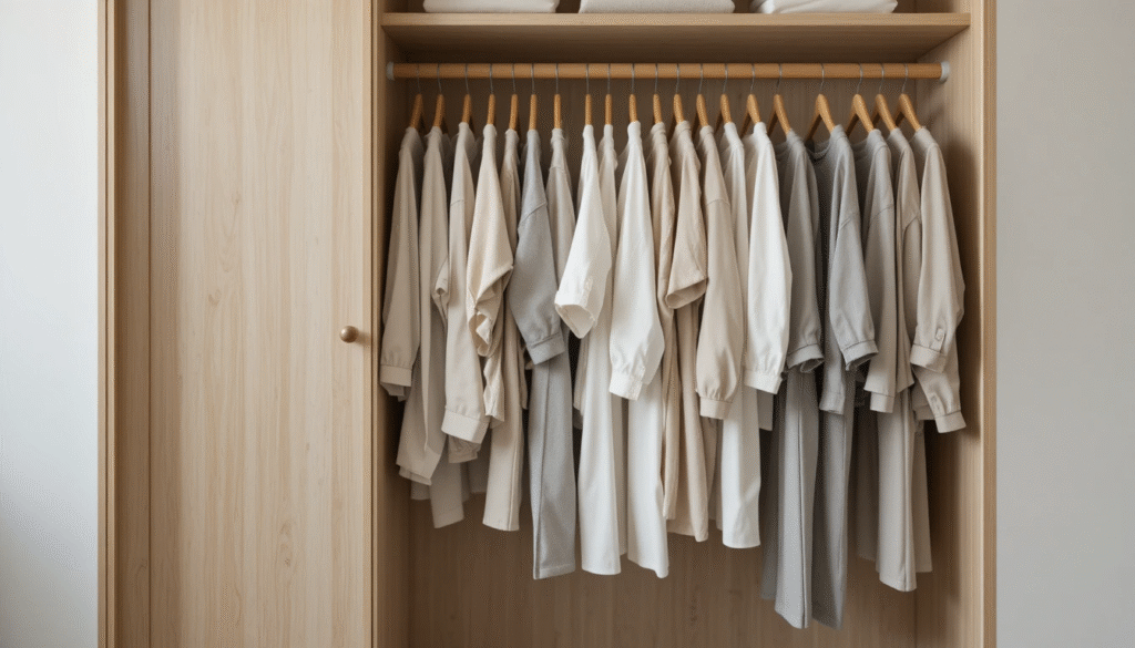 Capsule wardrobe with sustainable, timeless, and versatile garments